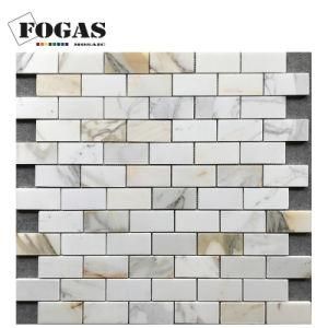 Calacatta Gold Subway Marble Tile Mosaic Flooring Bathroom