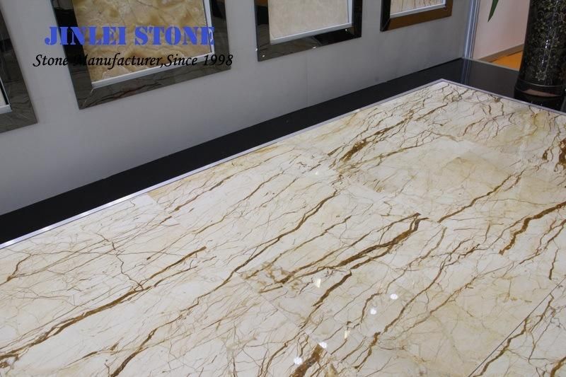 Natural Stone Sofitel Gold/Golden Yellow Marble for Slabs/Wall/Flooring Tiles/Background