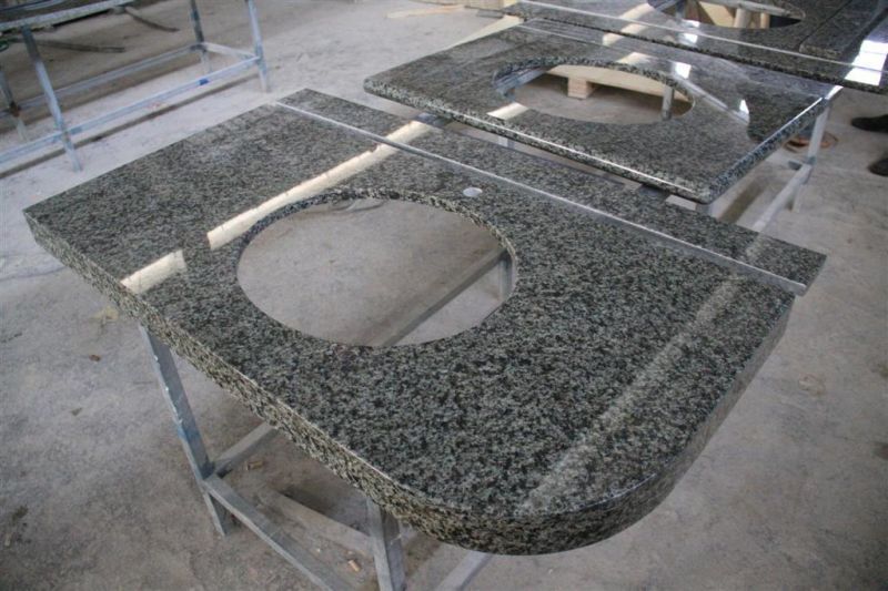Domestic Customized Green Marble Vanity Tops for Bathroom