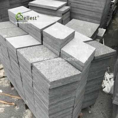 Flamed Brushed Black Basalt Diamond Shape Tiles for Flooring, Walling, and Paving