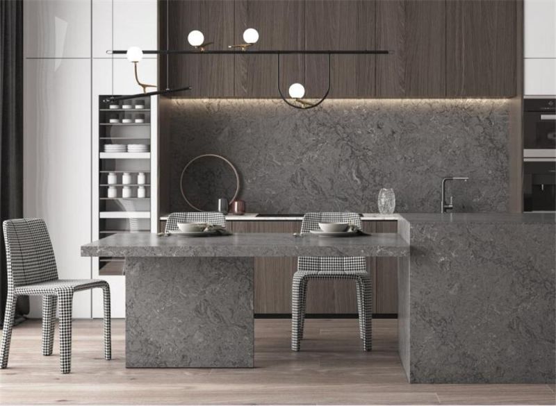 Green Material Artificial Quartz Stone Top-Rated Gray Quartz Countertops