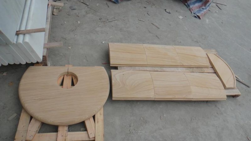 Natural Yellow Sandstone Fireplce Surround Mantel for Living Room Stove