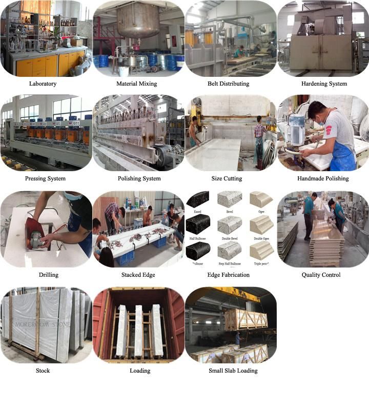 Polishing New Design Calacatta Raw Quartz Stone Slab