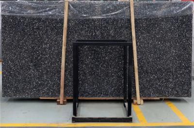 Black Terrazzo with White Spark Sustainable Material Terrazzo