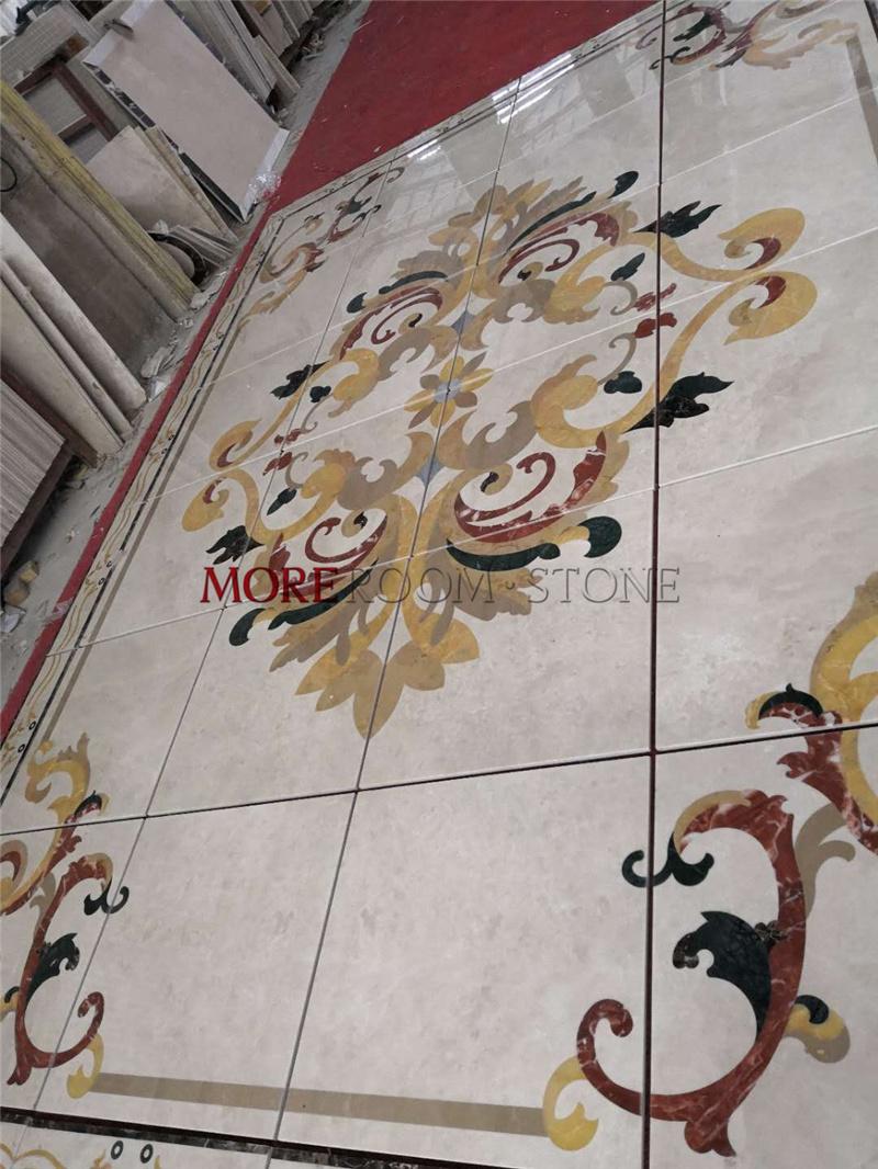 China Supplier Customized Flower Pattern Water Jet Marble Medallion Flooring
