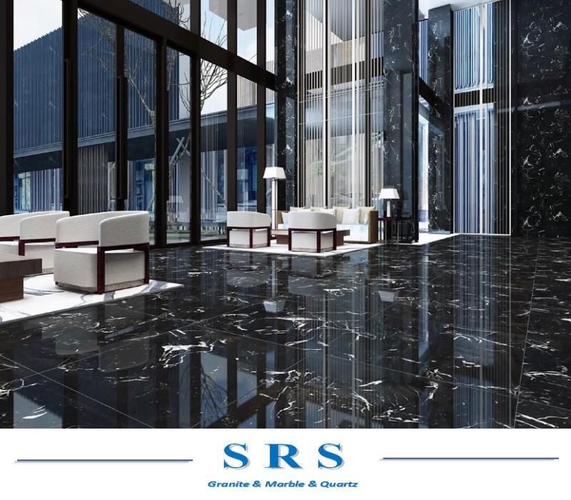 Polished Century Ice Black Marble for Countertops/Vanitytops/Hotel Design/Flooring/Wall