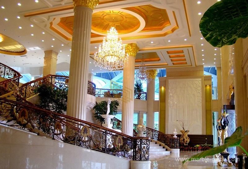 White House Beige Marble for Hotel/Projects/Staircase/Flooring/Wall/Floor Tiles Design Pictures