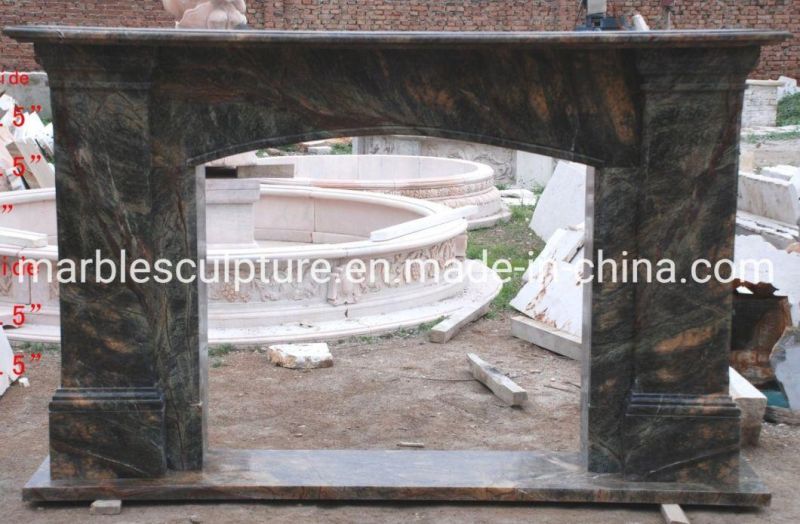 Simple Style Natural Stone Marble Fireplace Home Decoration (SYMF-156)