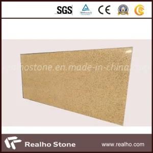 Polished Artificial Mirror Fleck Yellow Quartz Stone for Sale