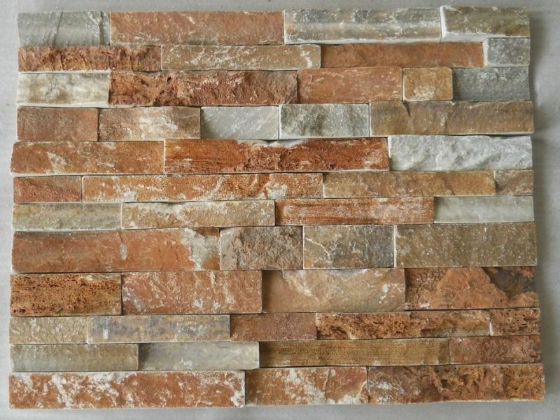 Quartzite Cement Slate Wall Panel Cultured Stone for House