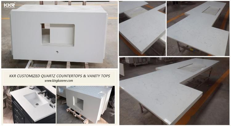 Remodeling Design Quartz Prefab Island Man-Made Stone Kitchen Countertops