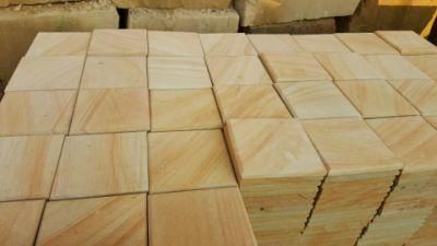 Wooden Yellow Sandstone for Floor/Wall Tile Building Materials