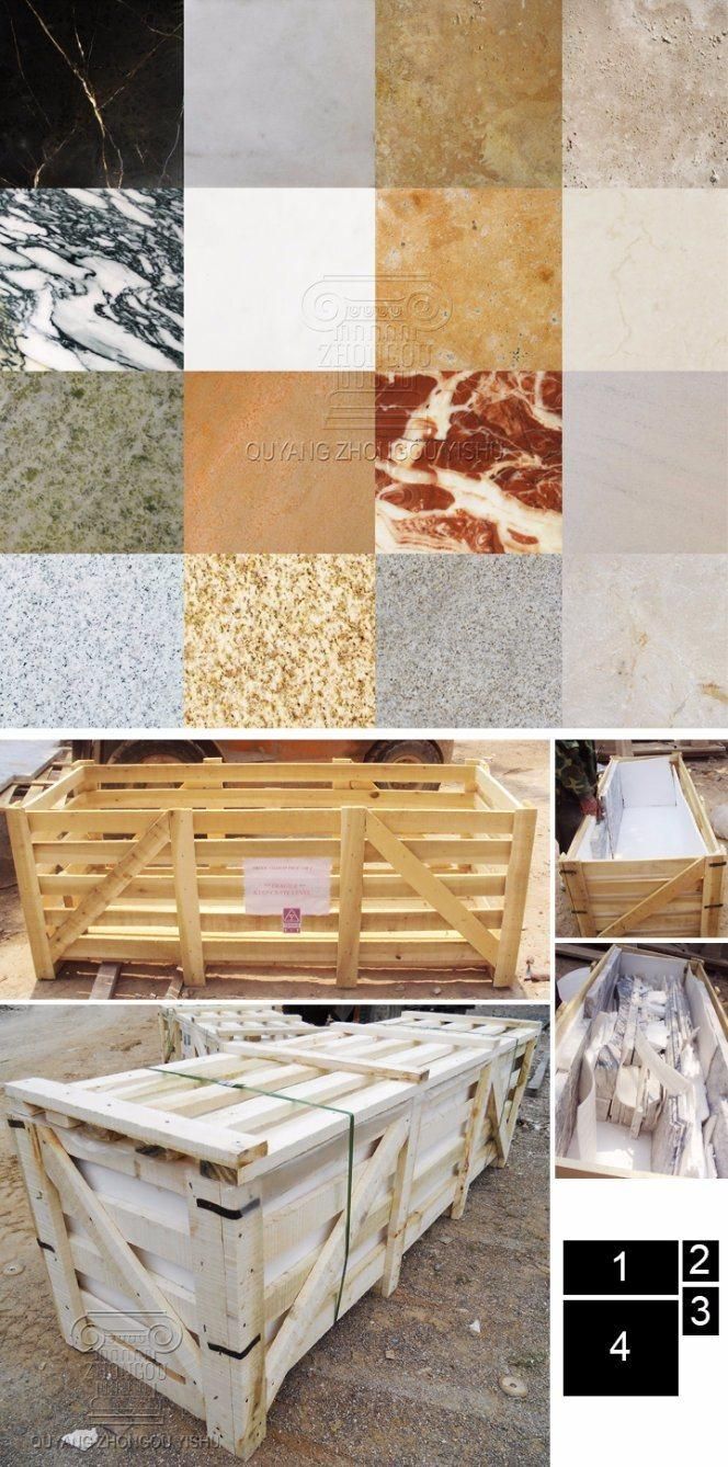 Contemporary Marble Fireplace Mantel for Home Decoration