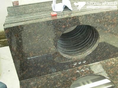 Polished Tan Brown Granite Vanity Top for Kitchen or Bathroom