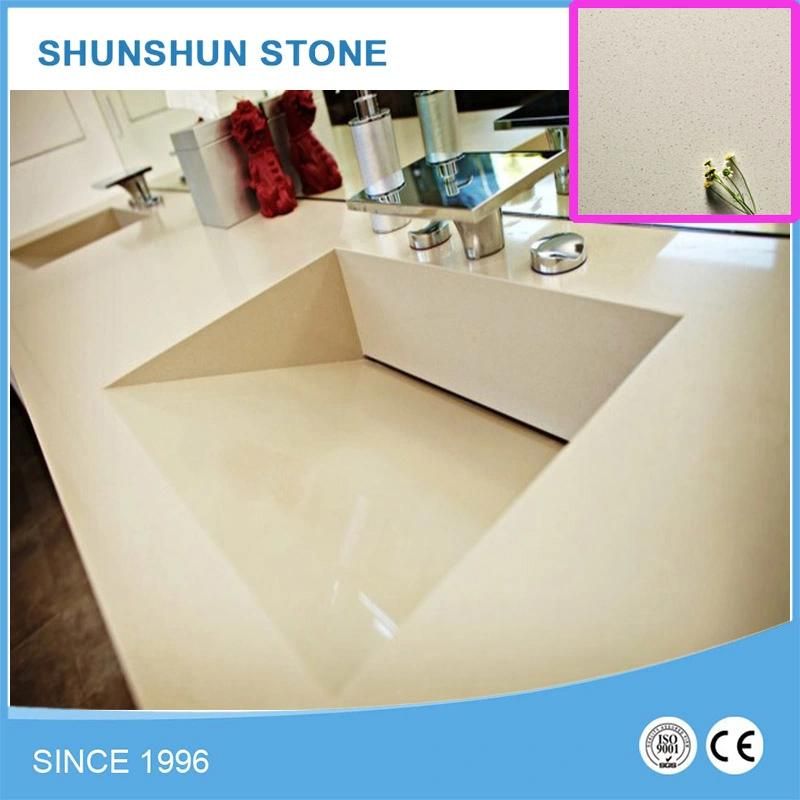 Chinese White Artificial Quartz Counter Top for Kitchen