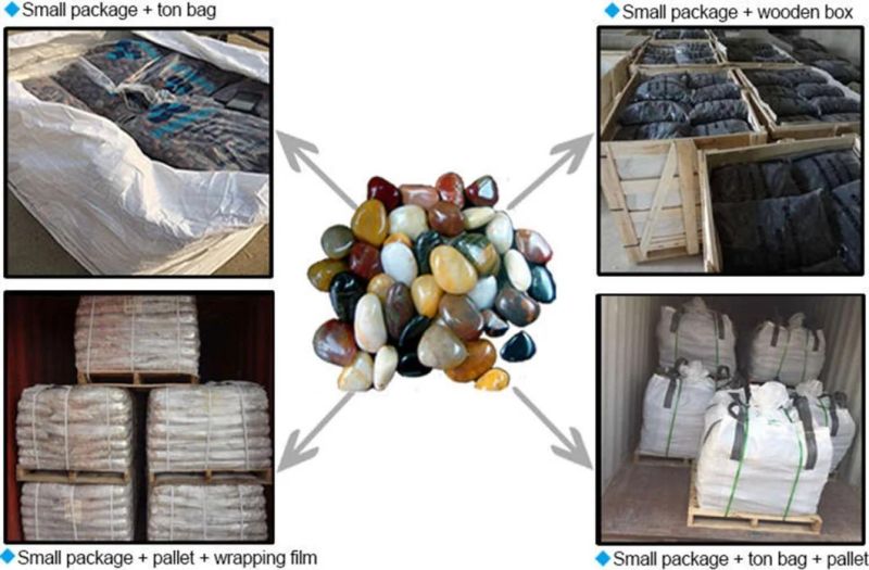 Wholesale Good Quality Cobble Stone Pebble Stone Tumbled Round Snow White