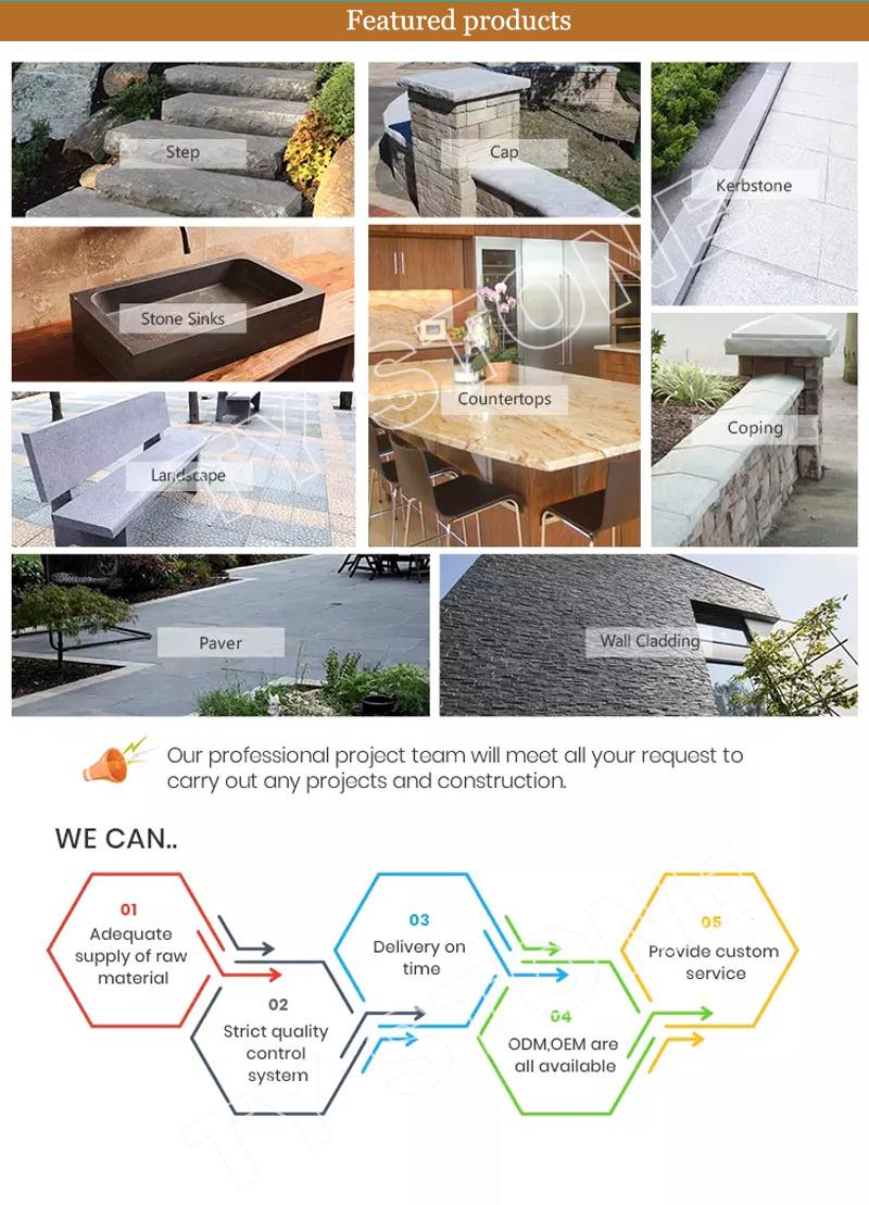 Tumbled G603 Granite Cobble Stone Paver