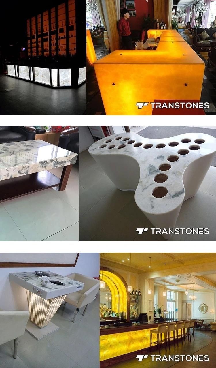 Customized Translucent Black Onyx Sheet Polished Alabaster Light Box
