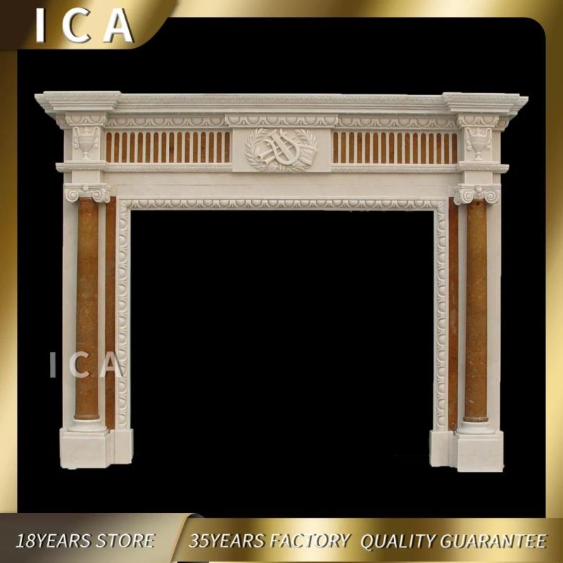 Fireplace with Decorative Flame Electric Fireplace Mantel Surround for Home