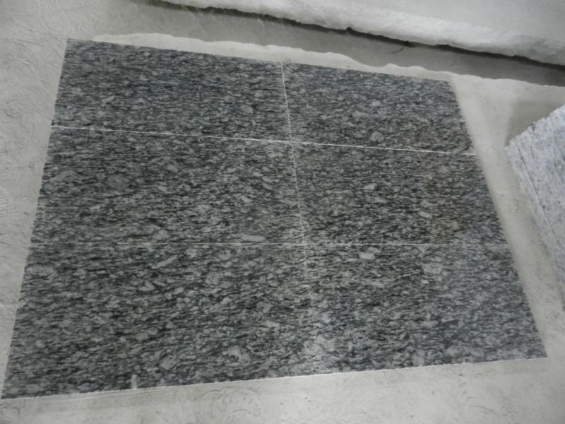 Chinese Seawave Flower Grey Grantie Natural Granite Stone Polished Half Slab