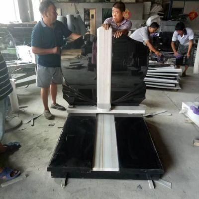 Europe Black Granite Monument Red Granite Tombstone Monument