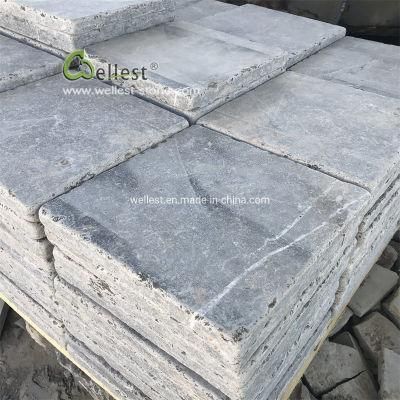 Chinese Tumbled Blue Limestone Garden Patio Landscape Paving Stone