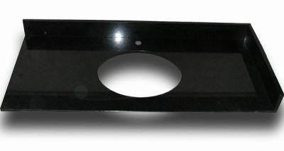 Natural Black Galaxy Laminate Granite Stone Countertops for Kitchen/Bathroom