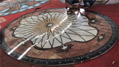 Dark Color Round Waterjet Medallion for Marble Onyx Inlay Flooring