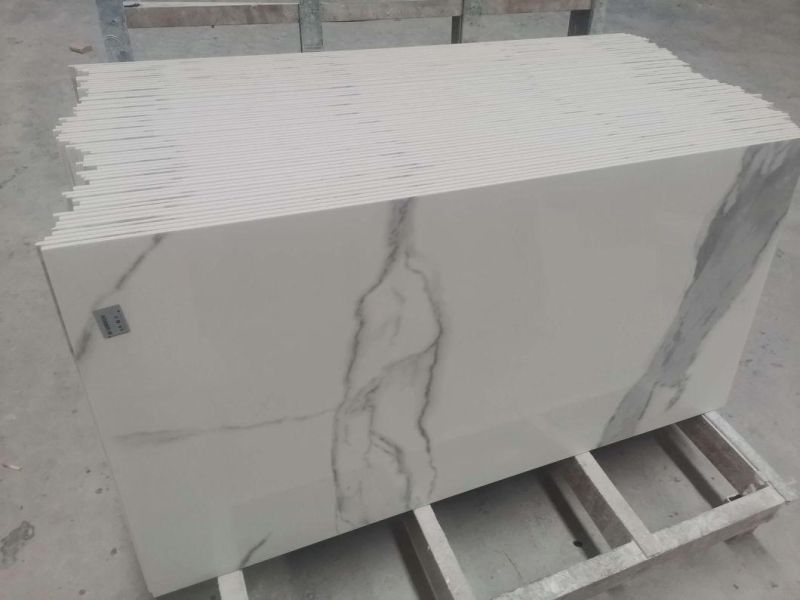 6mm/9mm/12mm/15mm Artificial Stone White Calacatta Grey Veins Sintered Stone Porcelain Slabs