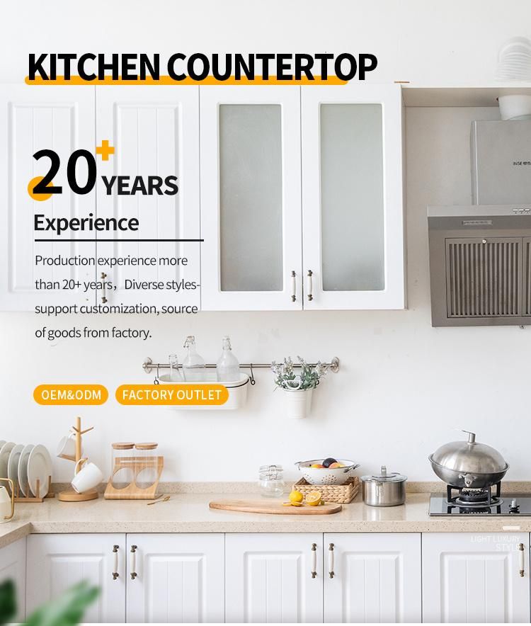 Customized Project Kitchen Marble Countertop White Marble Stone Drawers Top Kitchen Benchtops