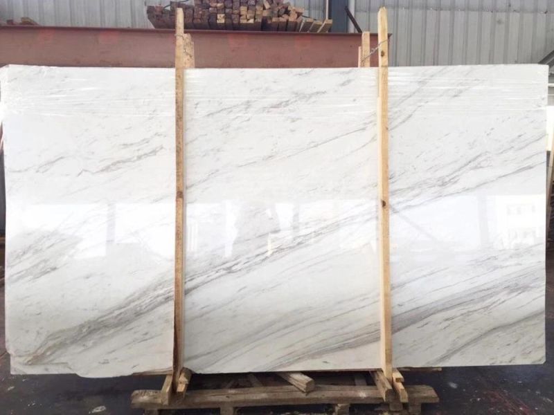 Volakas White Marble Slabs/Tiles/Stone for Countertop/Table/Kitchen/Bathroom/Flooring/Stairs/Home Decoration Floor Wall Tile