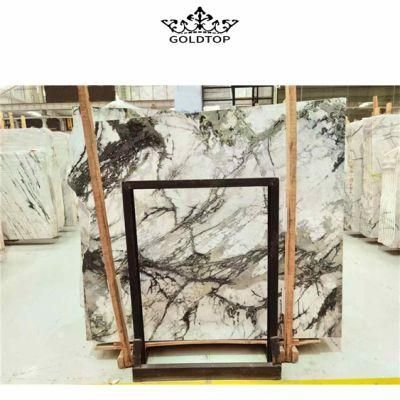 Good Quality Marble Big Slab Price Stone Slabs Clivia White Marble Slab with Green Veins