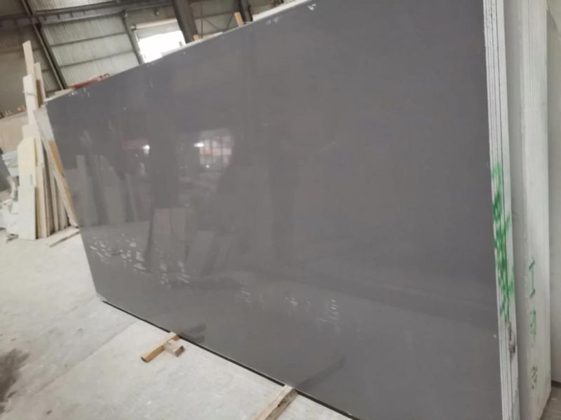 China Manufacturer of Artificial Pure White Plain Marble Stone Slabs