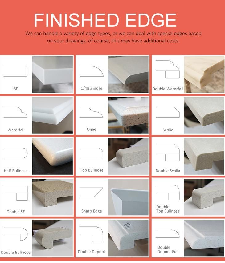 Customized Corian White Solid Surface Kitchen Countertop
