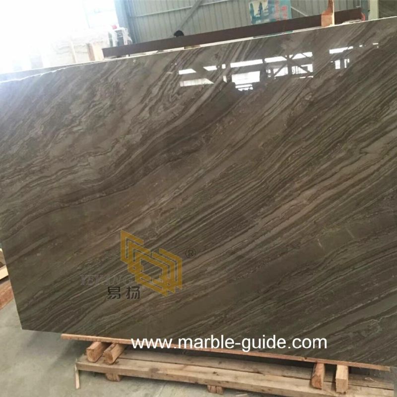China Polished Kylin Wood/Coffee/Brown Vein Marble for Wall/Floor/Stairs