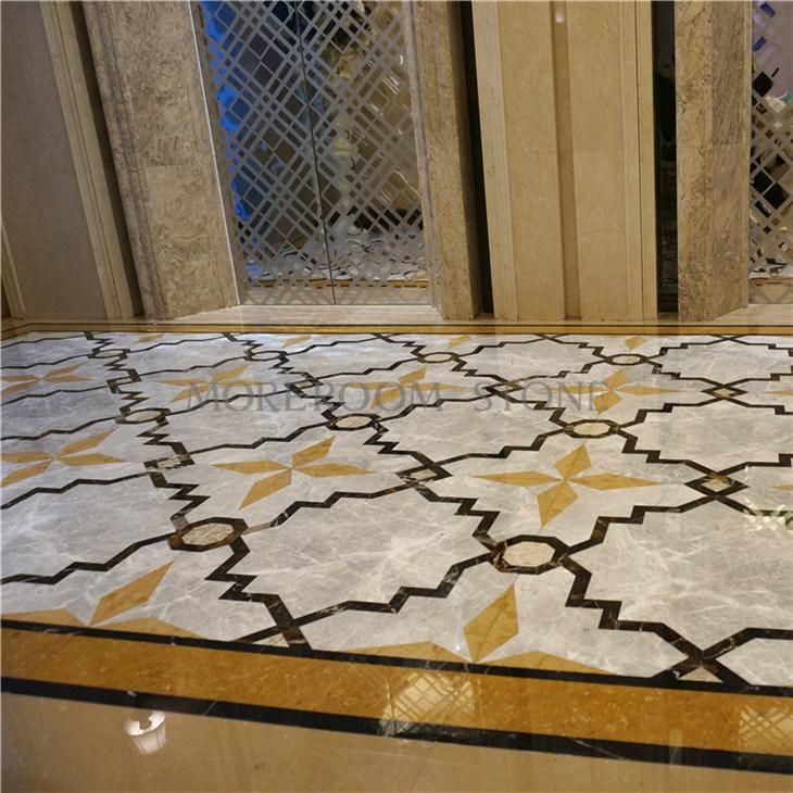 24*24 Water Jet Marble Tile with Design Pattern for Floor