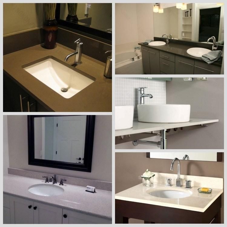Custom Made Artificial Stone Concrete Color Vanity Top for Project