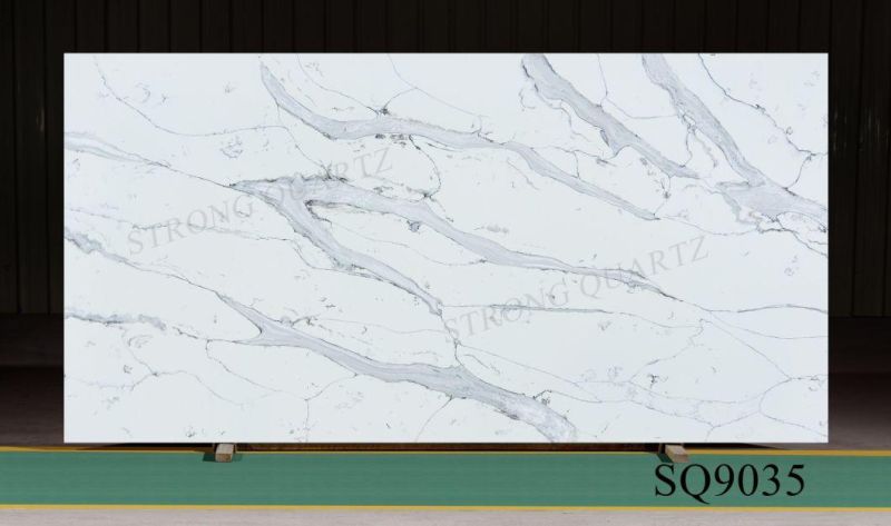 Sparkling White Quartz Countertop with Mirror Flecks Engineered Stone