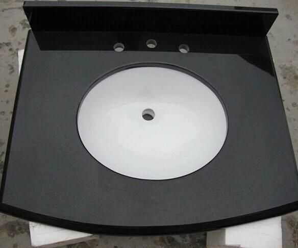 Popular Absolute Black Granite Countertop Solid Surface Kitchen Top