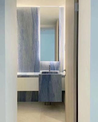 Luxury Stone Polished Indoor Decoration Macaubas Blue Slab Granite Tabletop