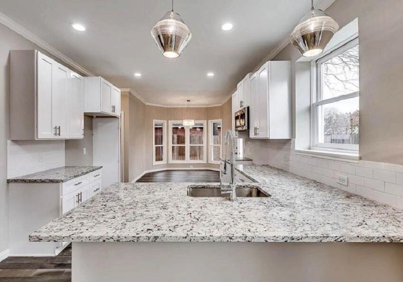 Dallas White Granite Slab for Kitchen Countertop