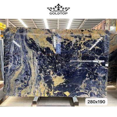 Luxury Natural Stone Polished Indoor Decoration Cloisonne Blue Slab Granite Countertop
