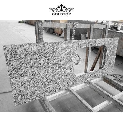 Polished, Honed, Flamed Slab Spray Gray Granite, Seawave White Granite, Spray White Granite, G418 Granite Countertop/Vanity Top/Worktop