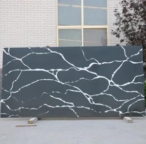 Popular Color 2cn Artificial Quartz Slab Black Calacatta