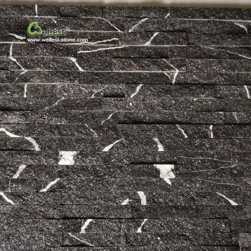 Black Lightning Quartzite Culture Stone for Wall Decorating/Wall Cladding