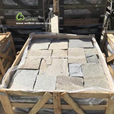Pink Quartzite Loose Stone Strip Ashlar Pattern for Outside Wall Cladding