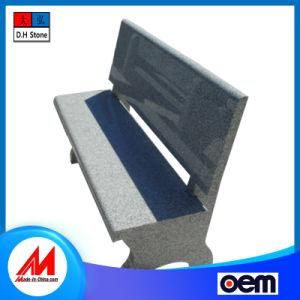 Professional Production Classic Design Light Gray Granite Garden Stone Bench