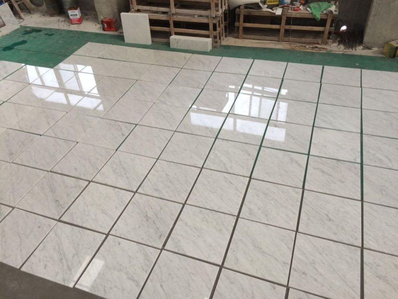 Italian Nature Stone Carrara White Marble Slabs for Interior Projects/Villas/Residents