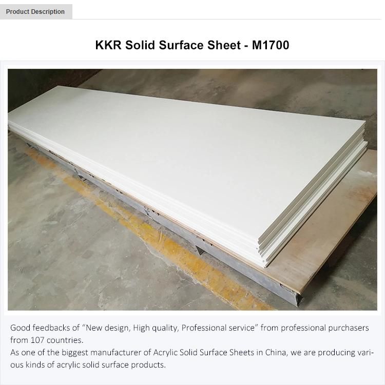 Kkr Hot Sale Light Translucent Supply Artificial Stone Acrylic Solid Surface Polymer Solid Surface