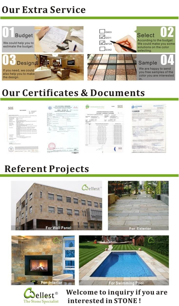 Popular Grey Granite Paving Setts, Interlock Mesh Cobblestone Mats for Garden Patio Driverway